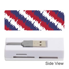 Ny Usa Candy Cane Skyline In Red White & Blue Memory Card Reader (stick)  by PodArtist