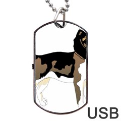 Black White Dog Beagle Pet Animal Dog Tag Usb Flash (two Sides) by Sapixe