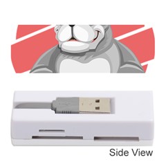 Bulldog Dog Animal Pet Heart Fur Memory Card Reader (stick)  by Sapixe