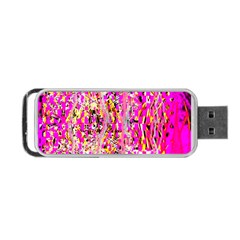 Hot Pink Mess Snakeskin Inspired  Portable Usb Flash (two Sides) by flipstylezfashionsLLC