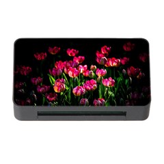 Pink Tulips Dark Background Memory Card Reader With Cf by FunnyCow