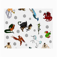 Dundgeon And Dragons Dice And Creatures Small Glasses Cloth (2-side) by IIPhotographyAndDesigns