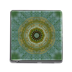 Modern Fantasy Rococo Flower And Lilies Memory Card Reader (square 5 Slot) by pepitasart