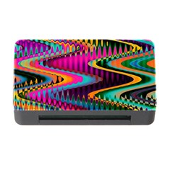 Multicolored Wave Distortion Zigzag Chevrons Memory Card Reader With Cf by EDDArt