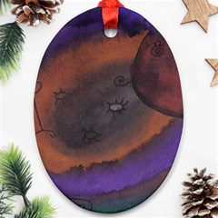 The Black Whole Egg Oval Ornament (two Sides) by snowwhitegirl
