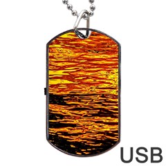 Liquid Gold Dog Tag Usb Flash (two Sides) by FunnyCow