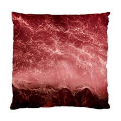 Red  Ocean Splash Standard Cushion Case (two Sides) by snowwhitegirl