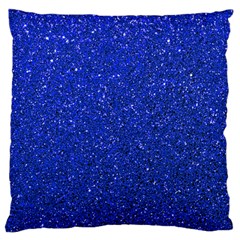 Blue Glitter Large Cushion Case (two Sides) by snowwhitegirl