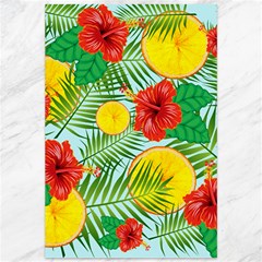 Orange Tropics Blue Canvas 12  X 18   by snowwhitegirl
