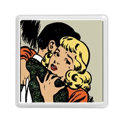 Hugging Retro Couple Memory Card Reader (square) by vintage2030