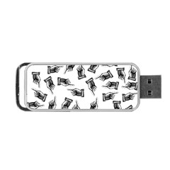 Pointing Finger Pattern Portable Usb Flash (one Side) by Valentinaart