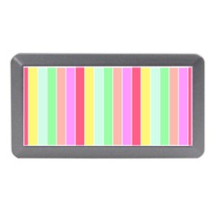 Pastel Rainbow Sorbet Deck Chair Stripes Memory Card Reader (mini) by PodArtist