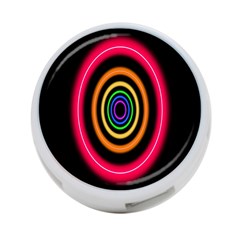 Neon Light Abstract Pattern Lines 4-port Usb Hub (one Side) by Sapixe