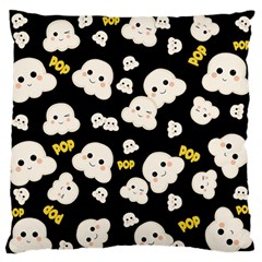 Cute Kawaii Popcorn Pattern Large Flano Cushion Case (two Sides) by Valentinaart