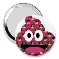 Face Poo 3  Handbag Mirrors by snowwhitegirl