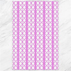 Circles Lines Light Pink White Pattern Canvas 24  X 36 