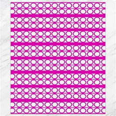 Circles Lines Bright Pink Modern Pattern Canvas 8  X 10  by BrightVibesDesign