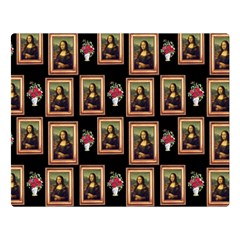 Mona Lisa Frame Pattern Double Sided Flano Blanket (large)  by snowwhitegirl