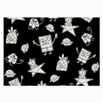 Doodle Bob Pattern Large Glasses Cloth (2-Side) Back