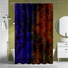 Colored Rusty Abstract Grunge Texture Print Shower Curtain 48  X 72  (small)  by dflcprints