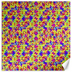 Multicolored Linear Pattern Design Canvas 16  X 16  by dflcprints