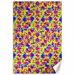 Multicolored Linear Pattern Design Canvas 24  X 36  by dflcprints