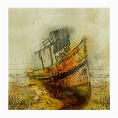 Boat Old Fisherman Mar Ocean Medium Glasses Cloth by Simbadda
