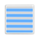 Bold Stripes Bright Blue pattern Memory Card Reader (Square) Front