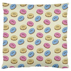 Donuts Pattern Large Flano Cushion Case (two Sides)