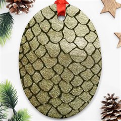 Snake Print Oval Ornament (two Sides) by NSGLOBALDESIGNS2