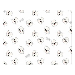 Cute Kawaii Ghost Pattern Double Sided Flano Blanket (large)  by Valentinaart