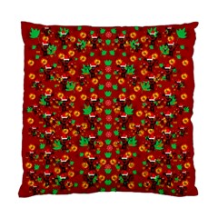 Christmas Time With Santas Helpers Standard Cushion Case (two Sides) by pepitasart