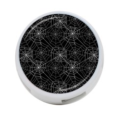 Pattern Spiderweb Halloween Gothic On Black Background 4-port Usb Hub (two Sides) by genx