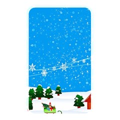 Elf On A Shelf In Sled Snowflakes Memory Card Reader (rectangular) by Wegoenart
