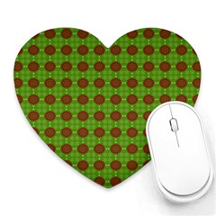 Christmas Paper Wrapping Patterns Heart Mousepads by Wegoenart