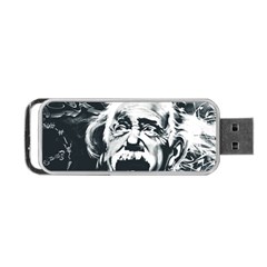 Albert Einstein Street Art Portable Usb Flash (two Sides) by Wegoenart
