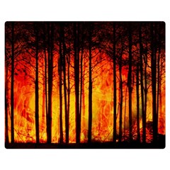 Forest Fire Forest Climate Change Double Sided Flano Blanket (medium)  by Wegoenart