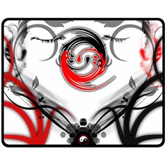 Abstract Fractal Digital Art Double Sided Fleece Blanket (medium) 