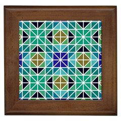 Mosaic Triangle Symmetry Framed Tiles by Pakrebo
