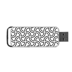 Pattern Monochrome Repeat Portable Usb Flash (one Side) by Pakrebo