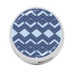 Textile Texture Fabric Zigzag Blue 4-port Usb Hub (two Sides) by Pakrebo