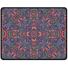 Tile Repeating Colors Textur Fleece Blanket (medium)  by Pakrebo