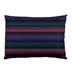 Stripes Pink Purple Teal Grey Pillow Case by BrightVibesDesign