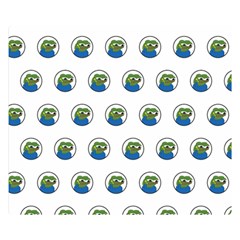Apu Apustaja With Banana Phone Wall Eyed Pepe The Frog Pattern Kekistan Double Sided Flano Blanket (small)  by snek