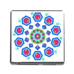 Mandala Geometric Design Pattern Memory Card Reader (Square 5 Slot) Front