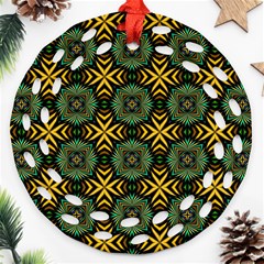 Kaleidoscope Pattern Seamless Round Filigree Ornament (two Sides) by Pakrebo