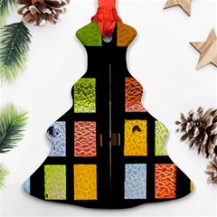 Window Stained Glass Glass Colors Christmas Tree Ornament (two Sides) by Pakrebo