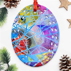 Wallpaper Stained Glass Oval Filigree Ornament (two Sides) by Pakrebo