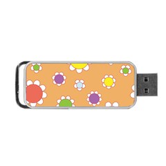 Floral Flowers Retro Portable Usb Flash (two Sides) by Mariart