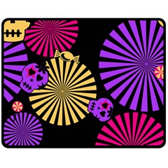 Seamless Halloween Day Of The Dead Double Sided Fleece Blanket (medium)  by Pakrebo